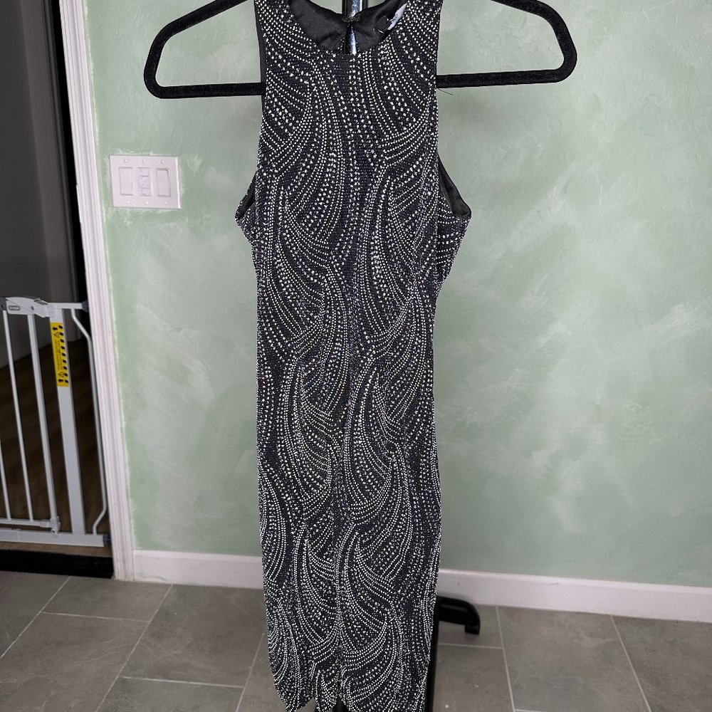 Black Rhinestoned Dress